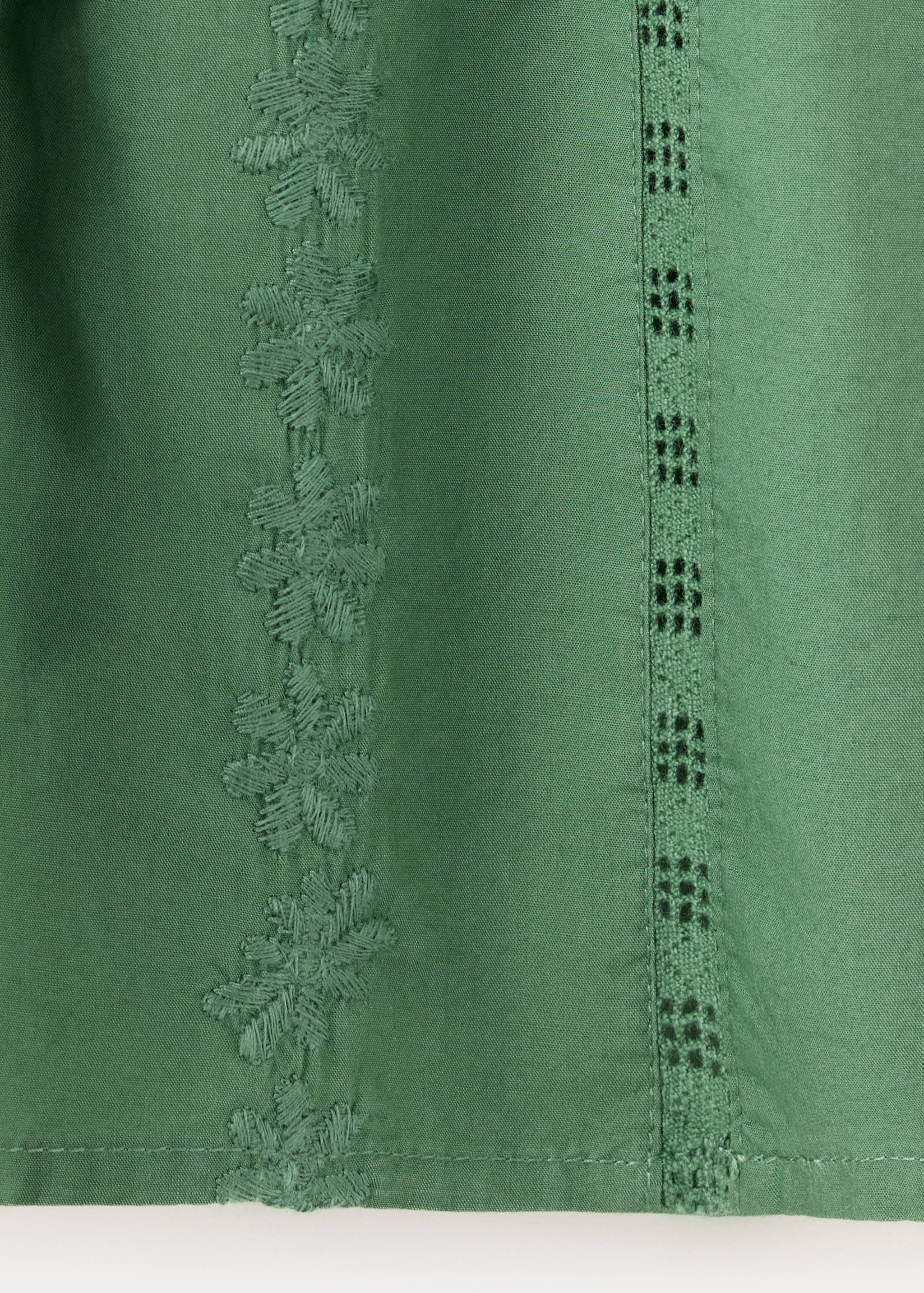 Baumwollbluse mit Raffdetails - Detail des Artikels 0