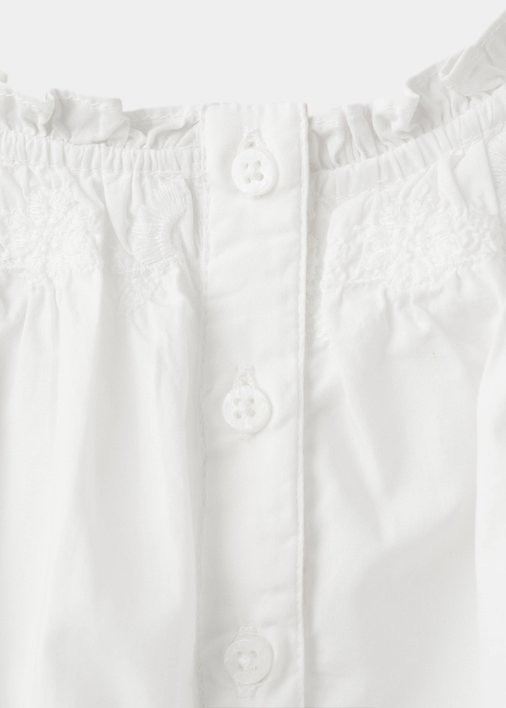 Puffed-sleeve cotton blouse - Details of the article 0