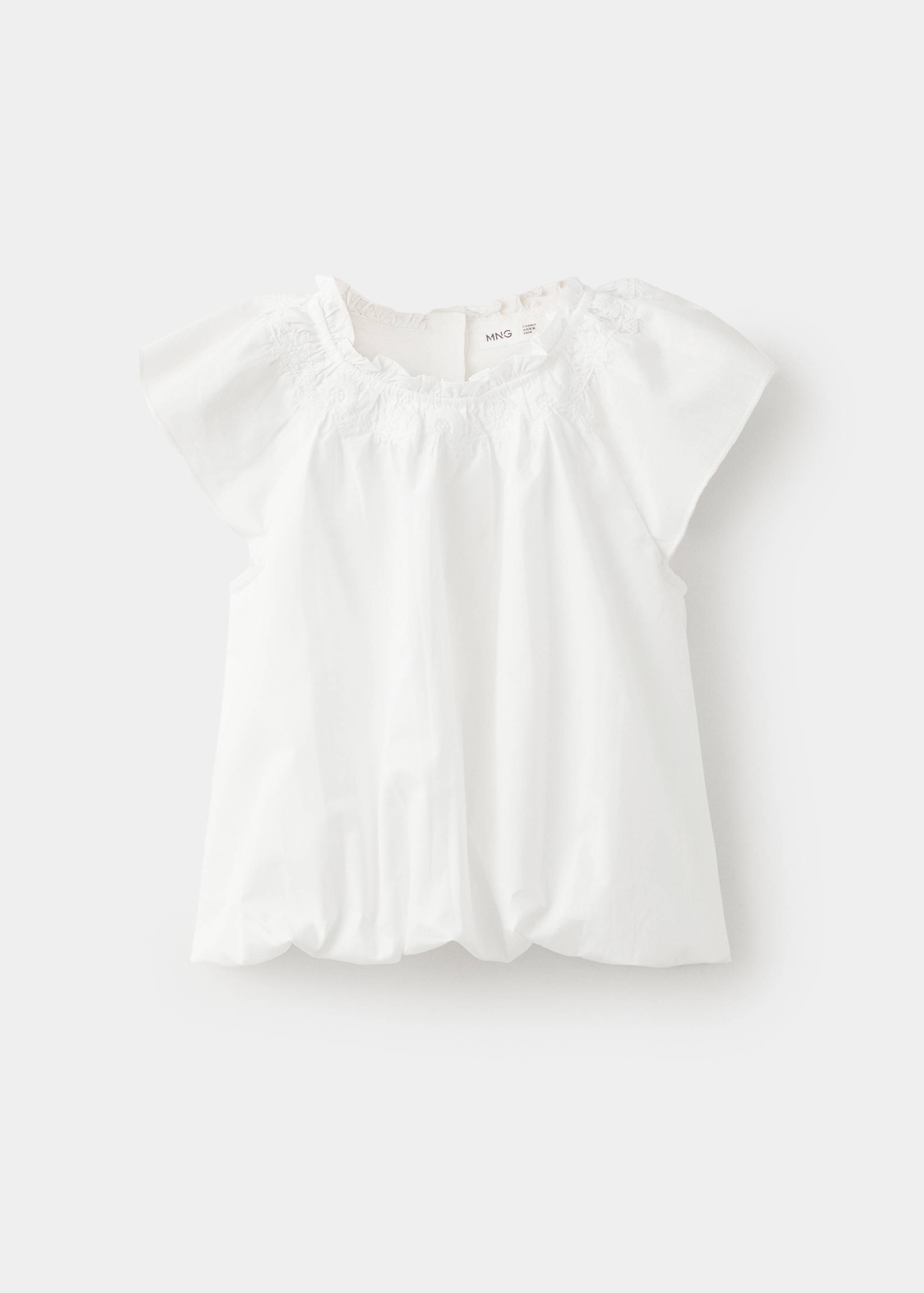 Puffed-sleeve cotton blouse - Article without model