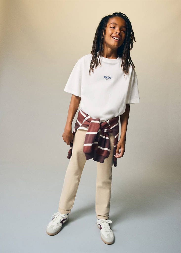 Oversized printed plus-size T-shirt — White