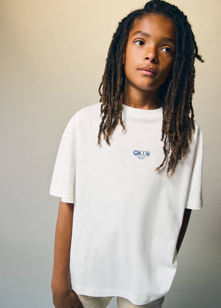 Oversized printed plus-size T-shirt — White