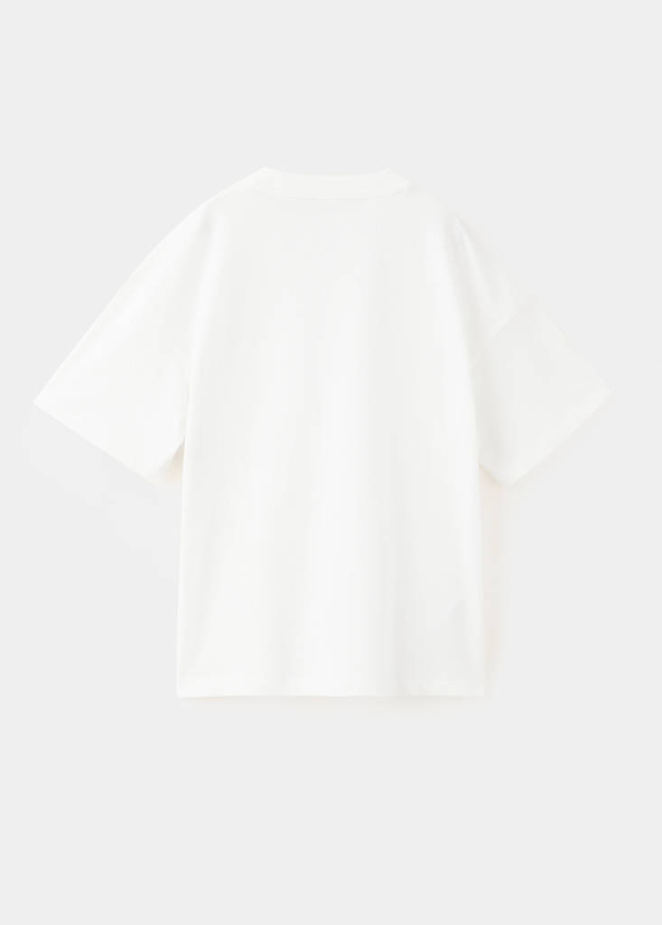 Oversized printed plus-size T-shirt — White