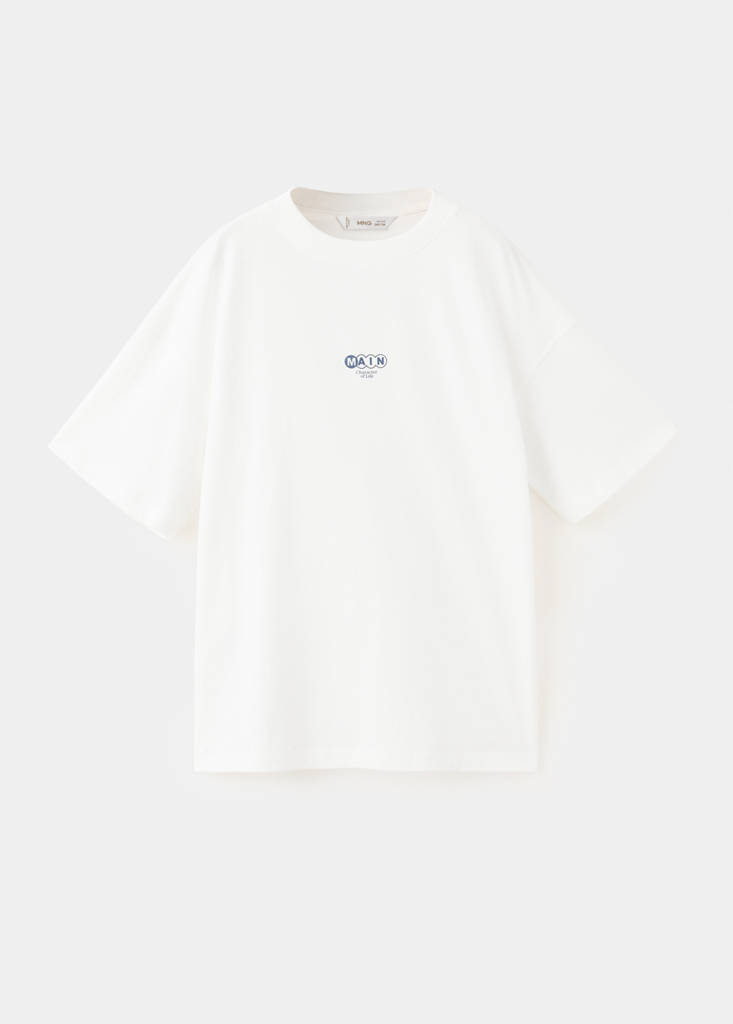 Oversized printed plus-size T-shirt — White
