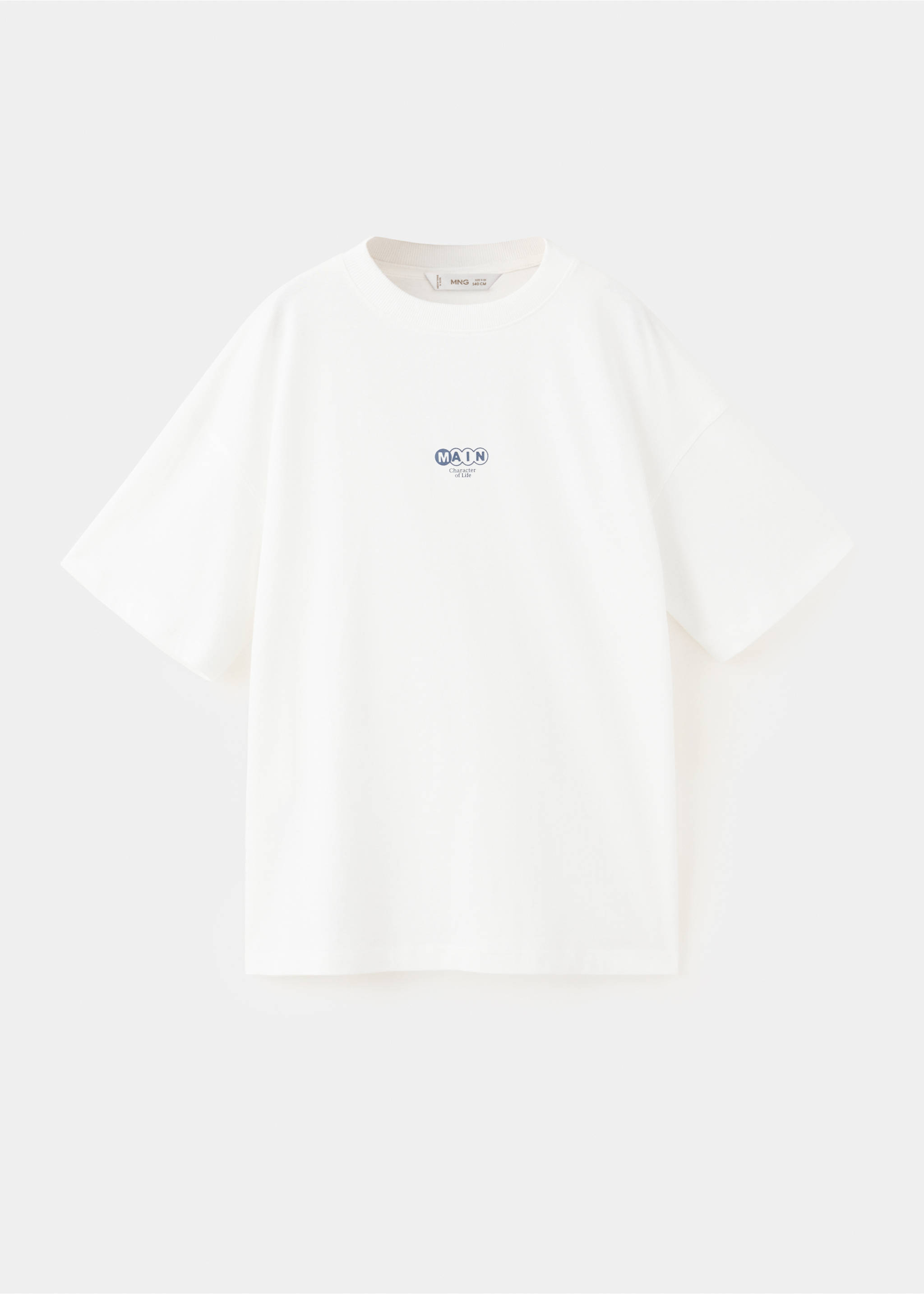 100% Cotton Slogan T-Shirt - Article without model, White. Ref: 37043876-00.
