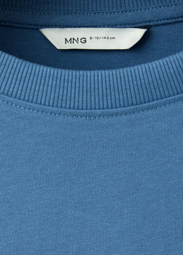 Oversized printed plus-size T-shirt — Blue