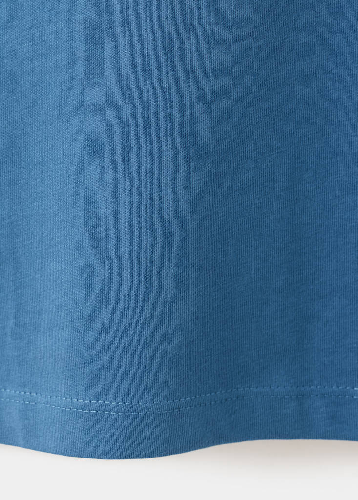 Oversized printed plus-size T-shirt — Blue