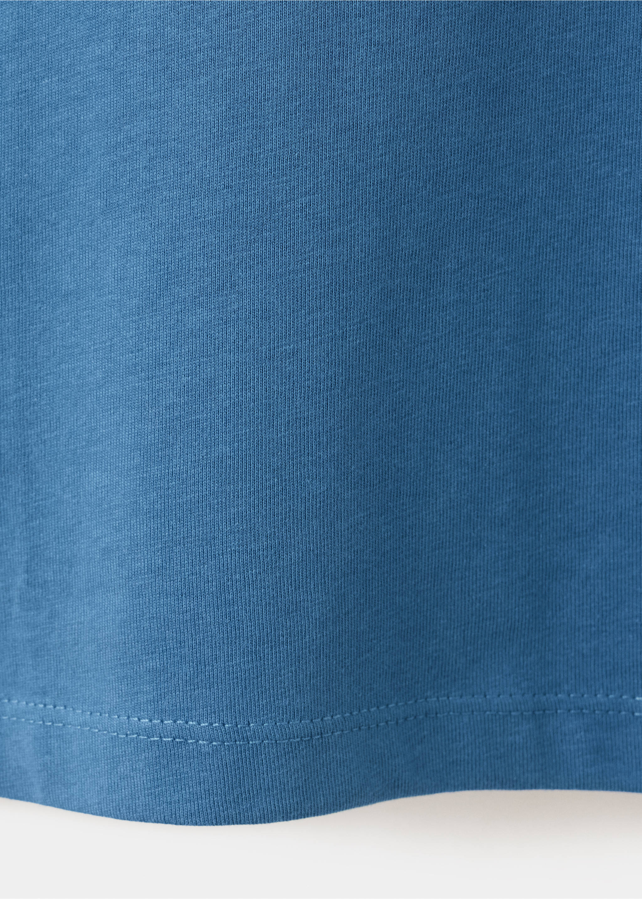 100% Cotton Slogan T-Shirt - Details of the article 0, Blue. Ref: 37043876-00.