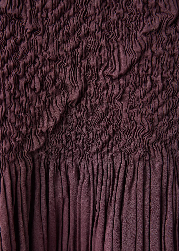 A-line dress with combined texture thumbnail 5