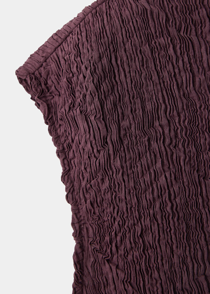 A-line dress with combined texture thumbnail 6