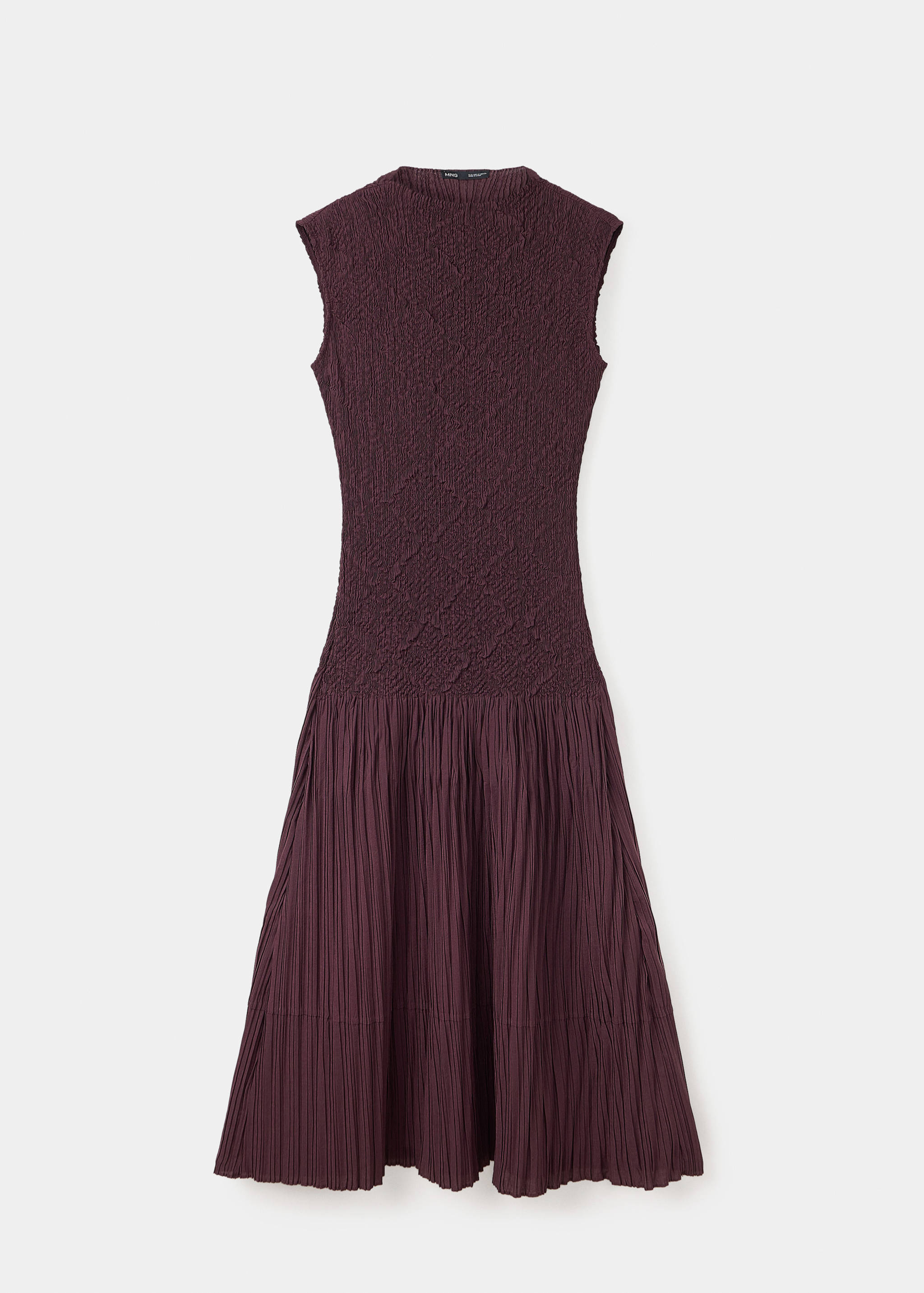 Vestido evasé combinado textura - Artículo sin modelo
