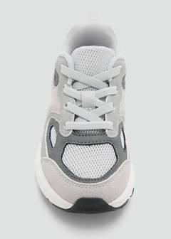 Mixed trainers with elastic lace — Grey 4