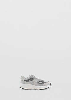 Mixed trainers with elastic lace — Grey 1