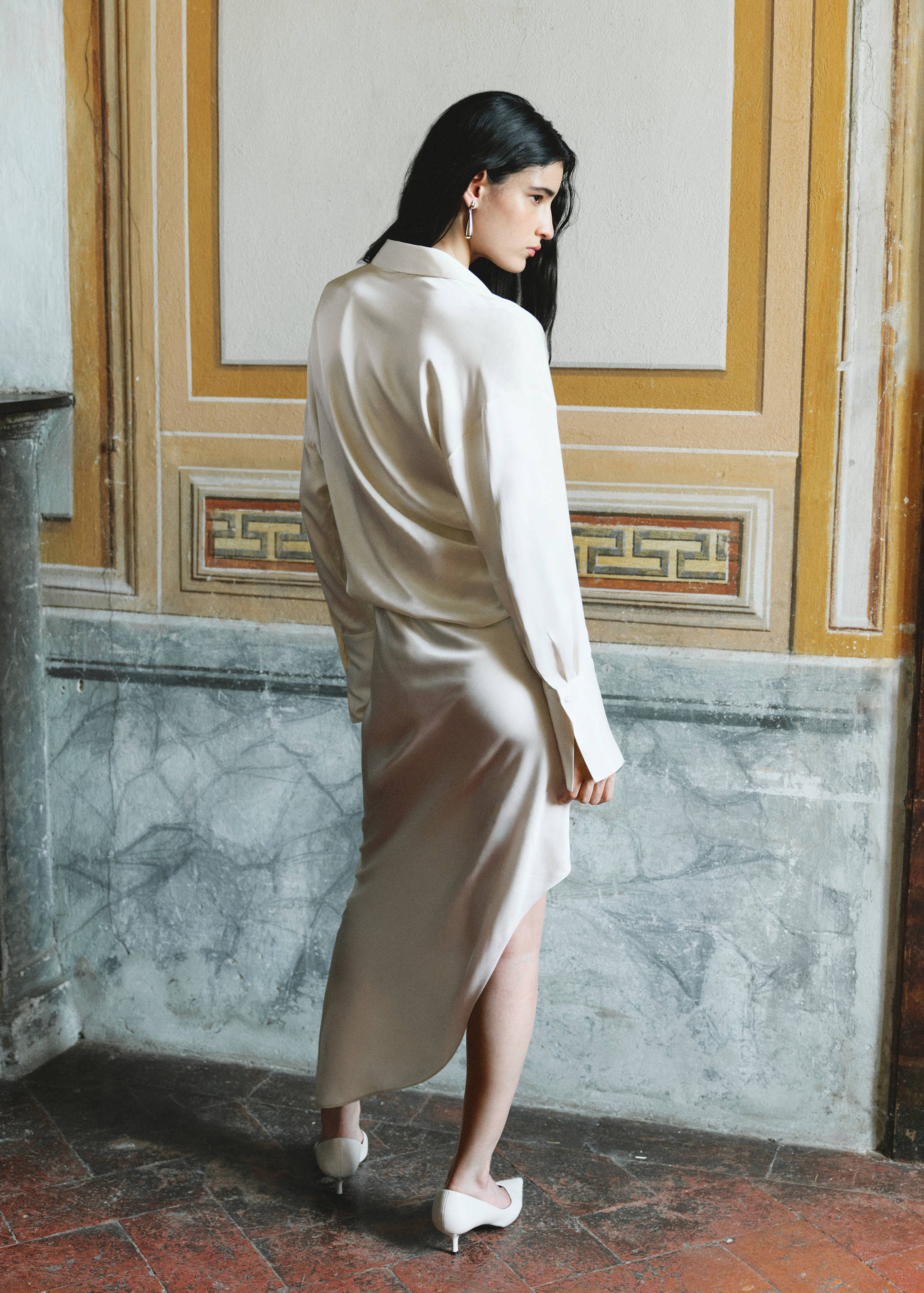 Robe chemisier asymétrique - Verso de l’article