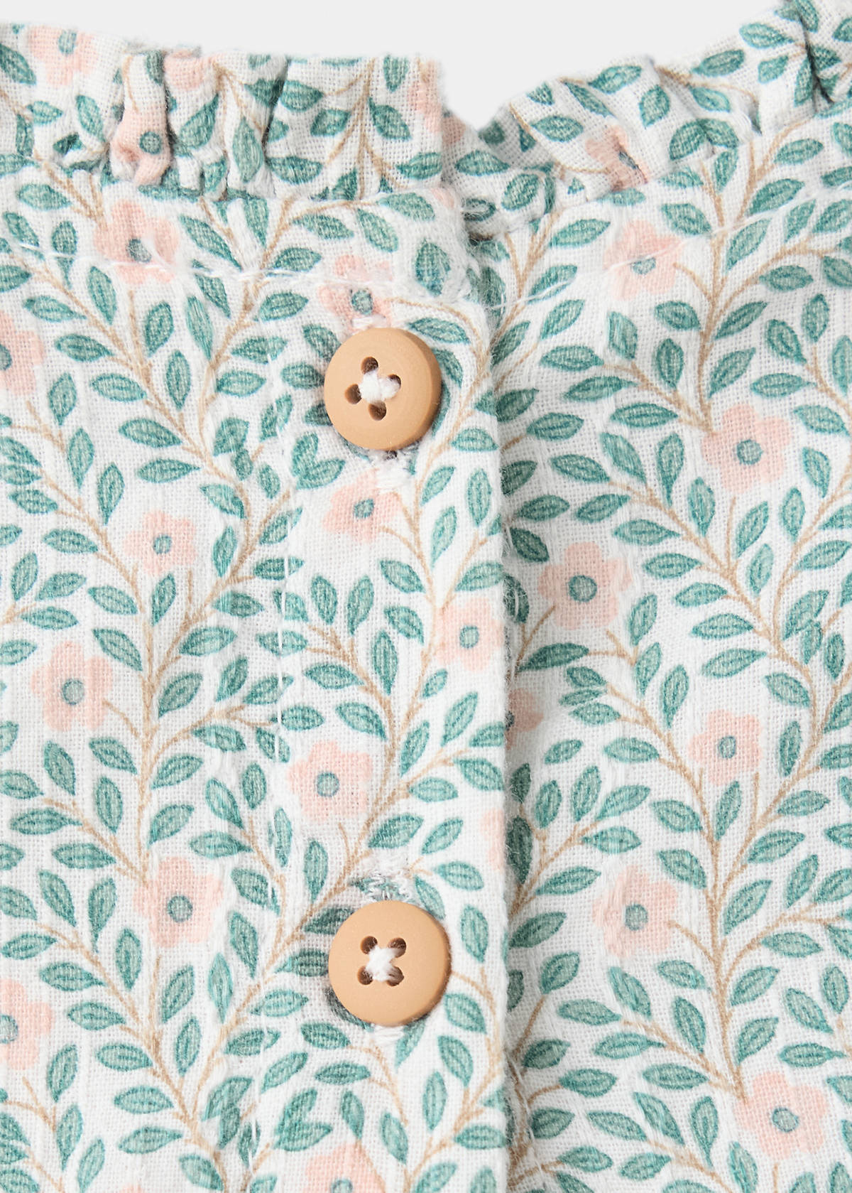 100% cotton printed romper — Off White