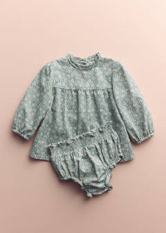 100% cotton printed romper — Off White 1