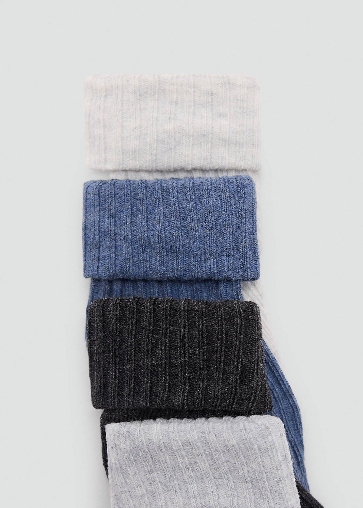4 pack mixed socks — Medium Heather Grey