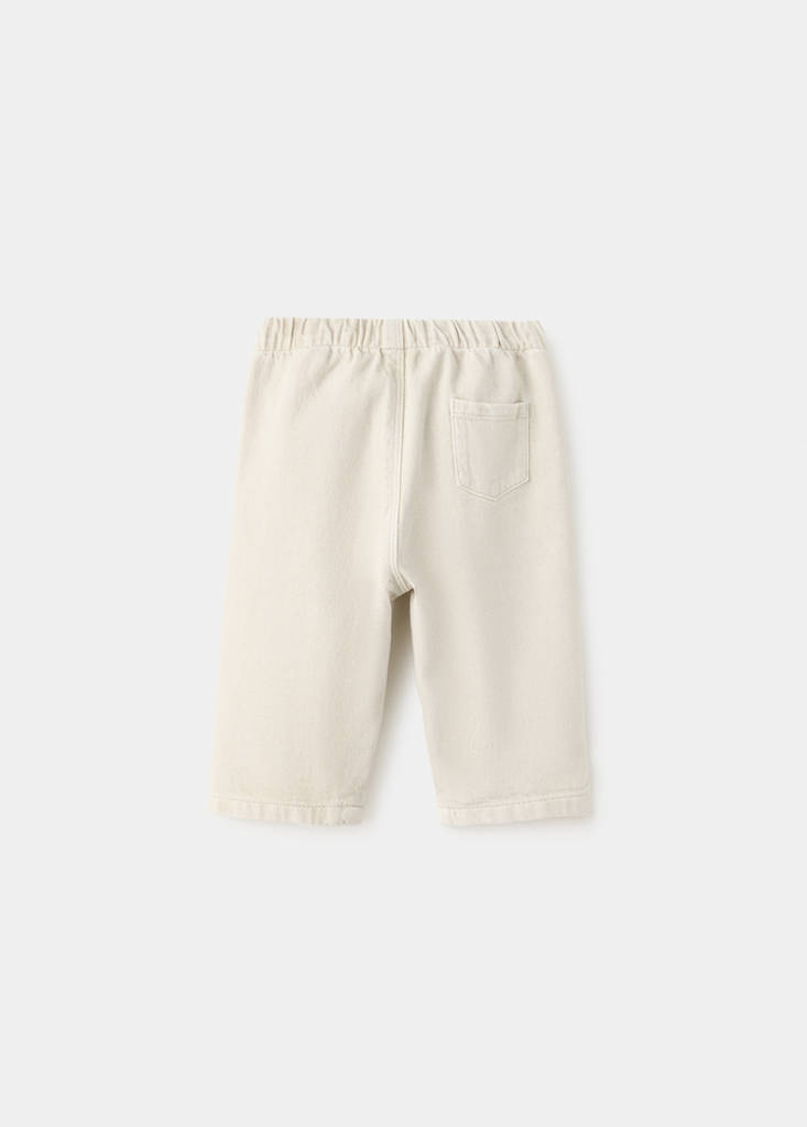 100% straight-fit cotton trousers
