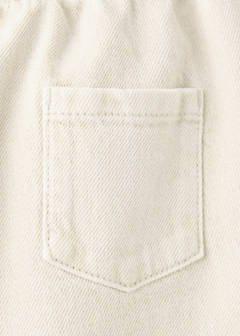100% straight-fit cotton trousers — Ecru 5