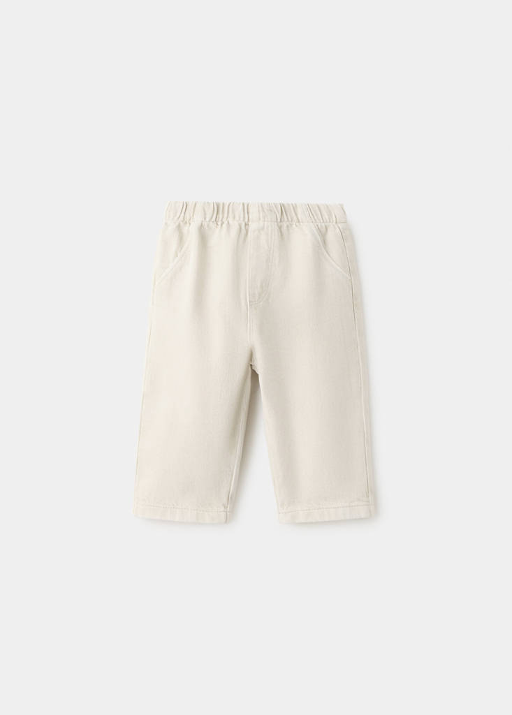 100% straight-fit cotton trousers - thumbnail 2