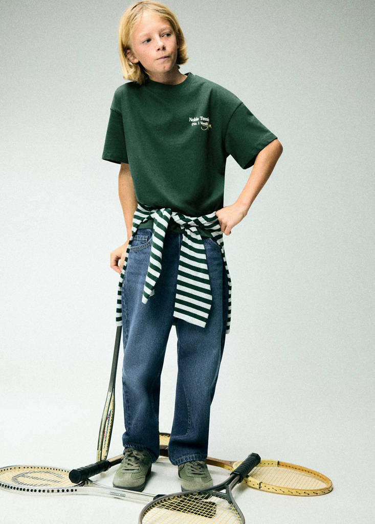 Printed oversize t-shirt — Dark Green