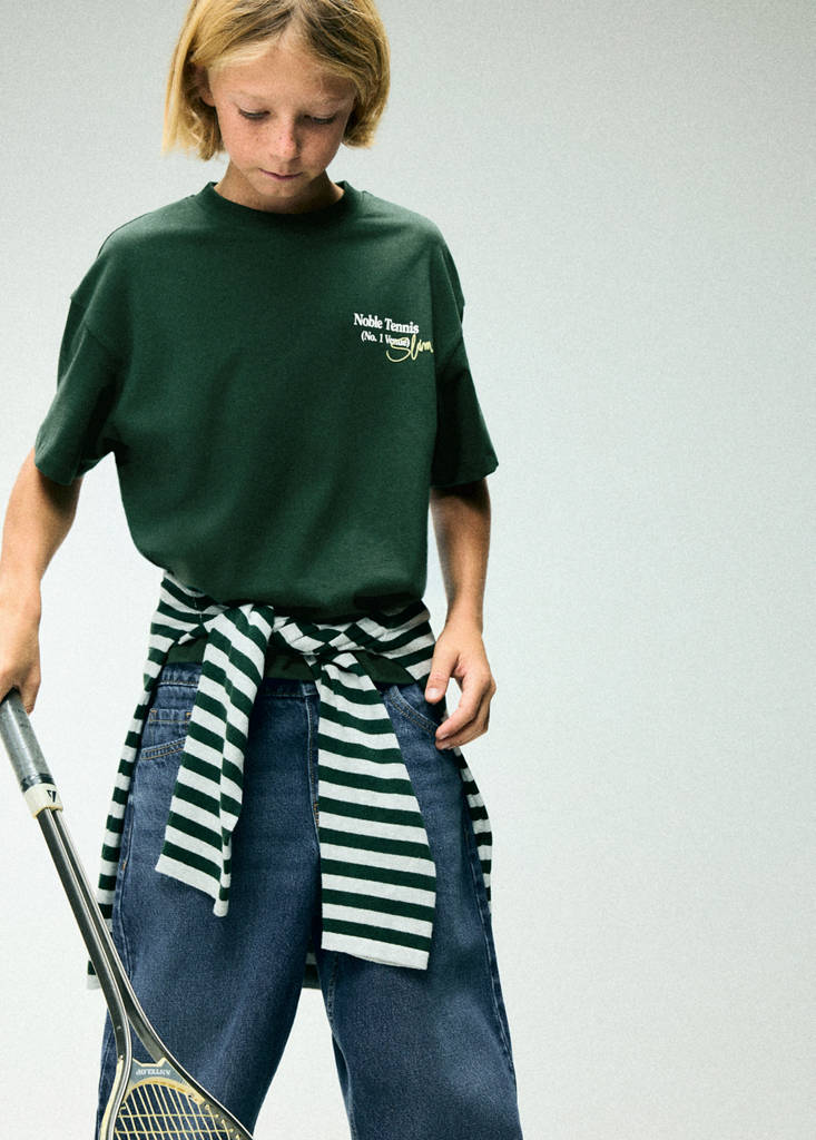 Printed oversize t-shirt — Dark Green