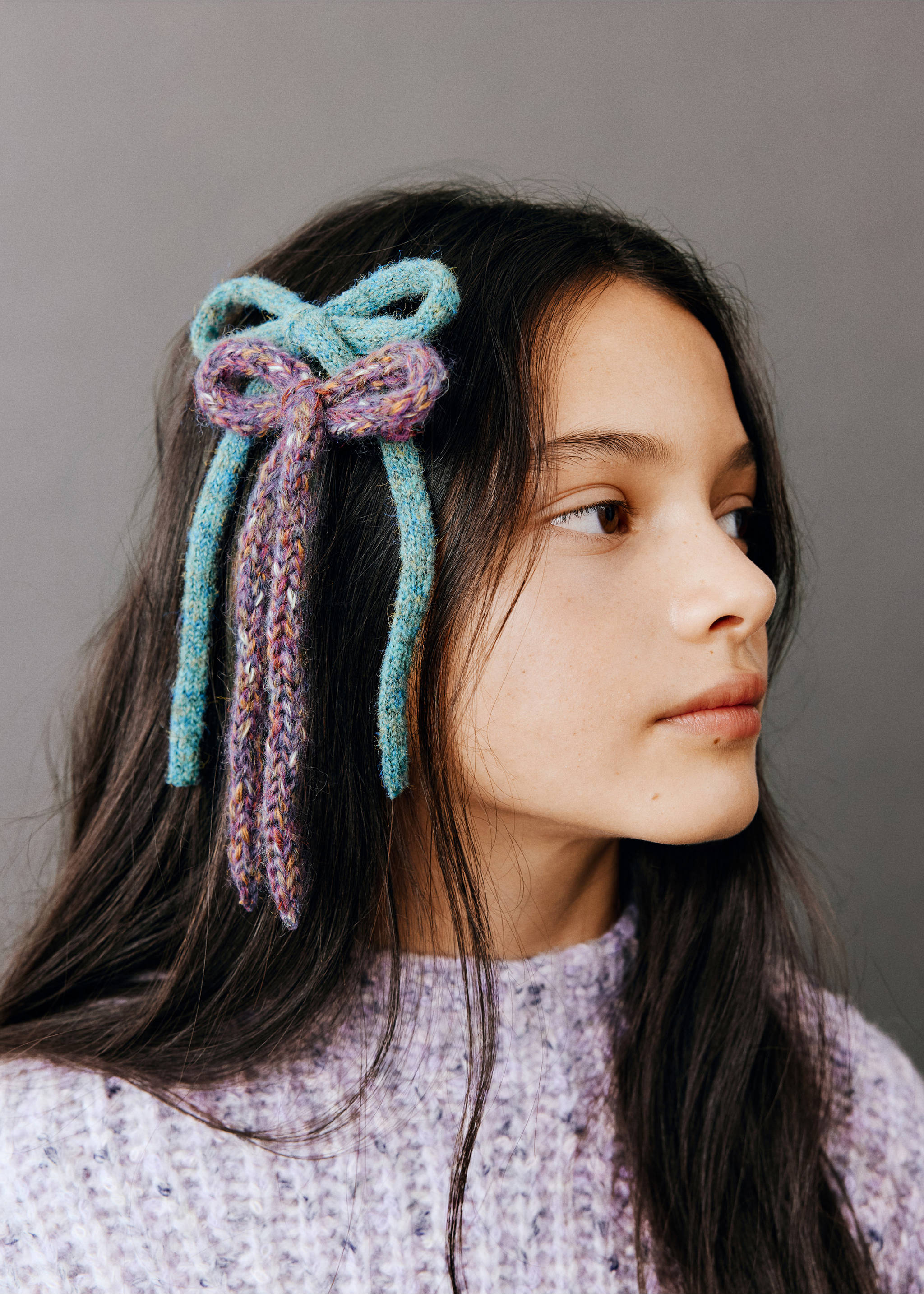 Pack of 2 fur-effect hair clips - General plane, Lilac. Ref: 37043889-00.