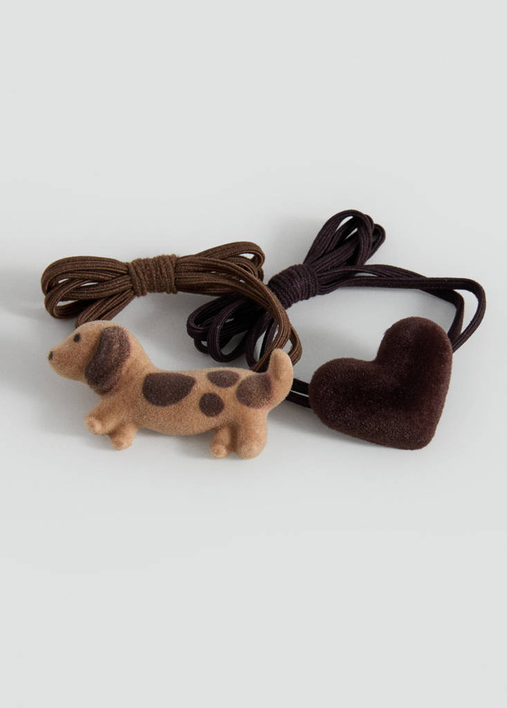 Pack of 2 hair bobbles — Chocolate