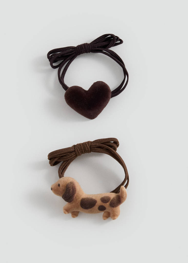 Pack of 2 hair bobbles — Chocolate