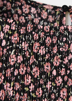 Printed dress with draped detail — Black 9