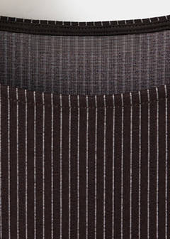 Striped dress with stitching detail — Brown 6