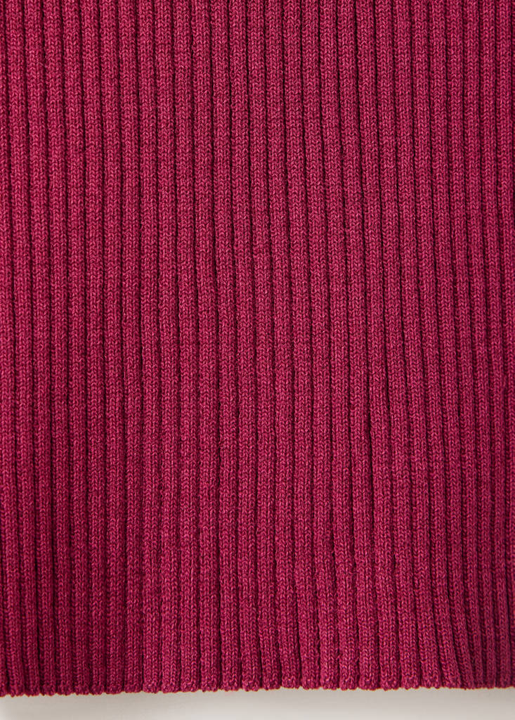 Ribbed lace top — Wine
