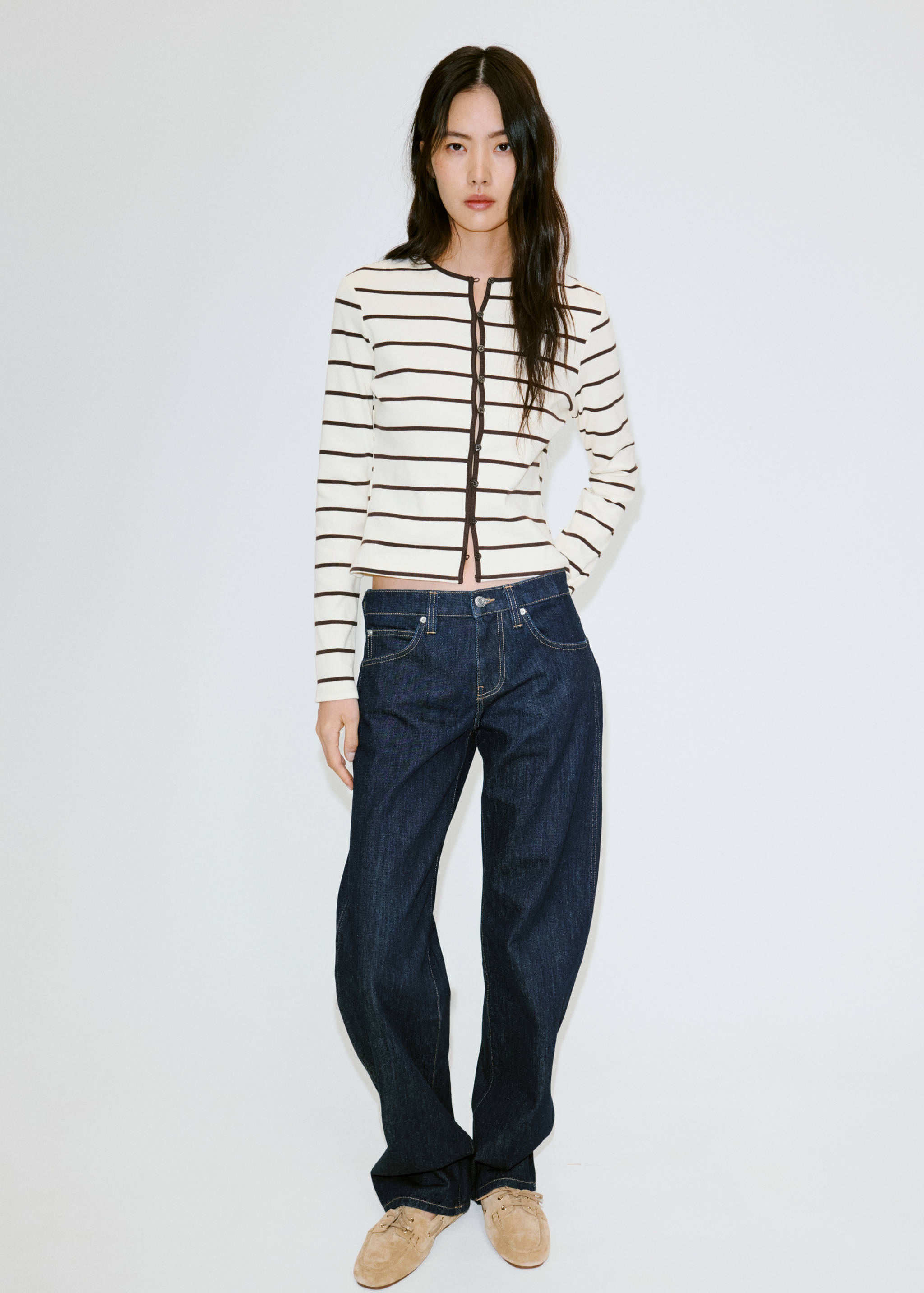 Stripped knit cardigan - General plane