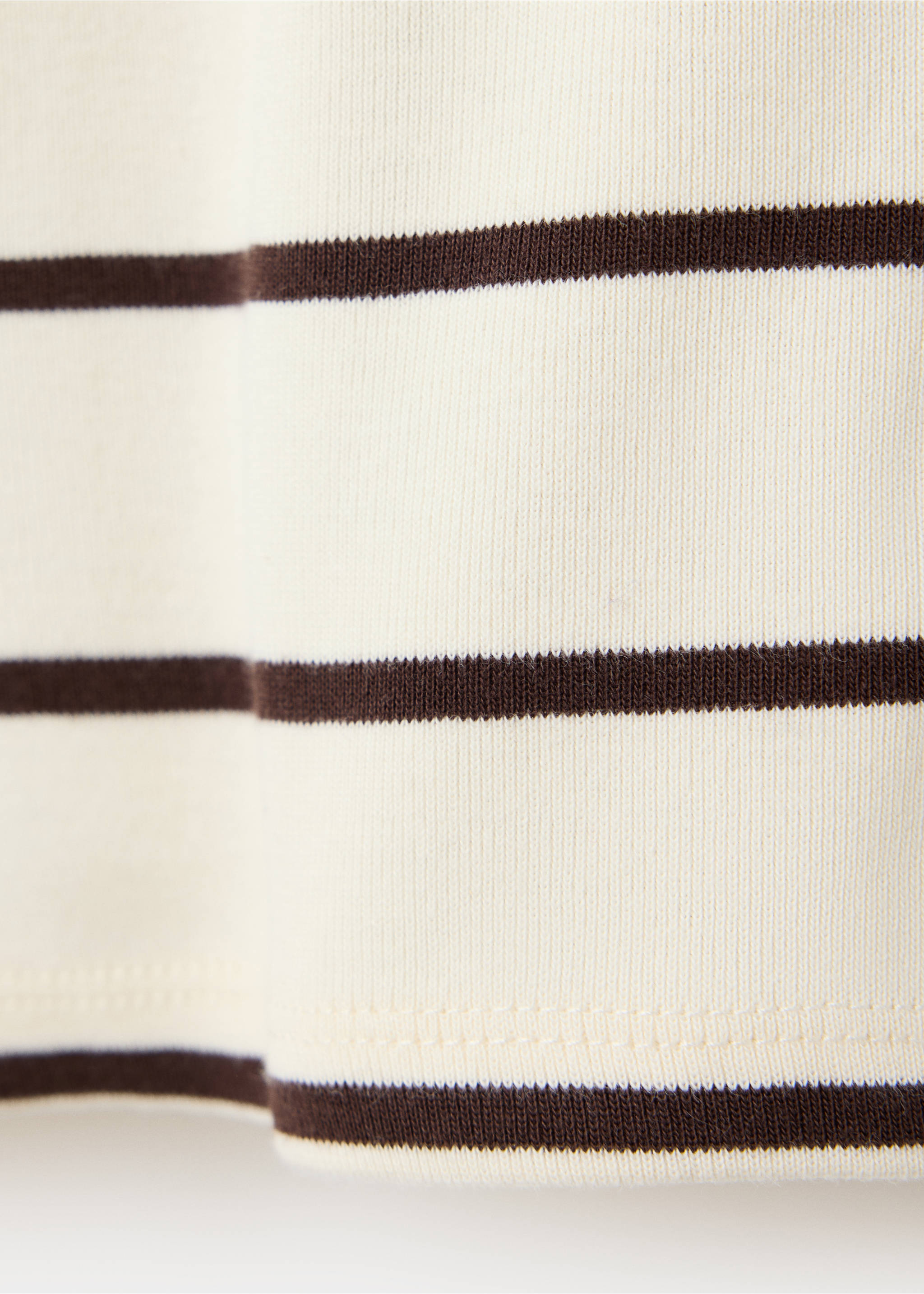 Stripped knit cardigan - Details of the article 0, Ecru. Ref: 37044074-00.