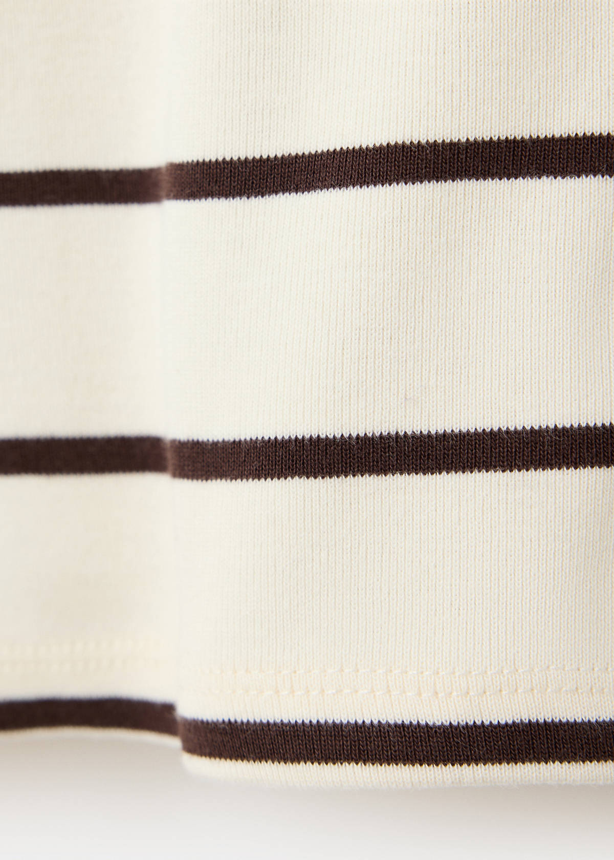 Stripped knit cardigan — Ecru