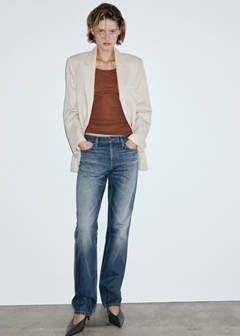 Mid-rise straight jeans — Dark Blue 2