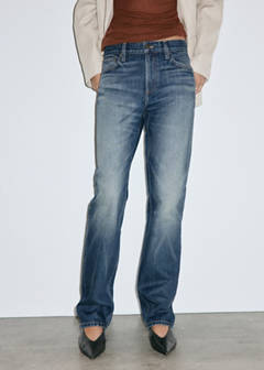 Mid-rise straight jeans — Dark Blue 1