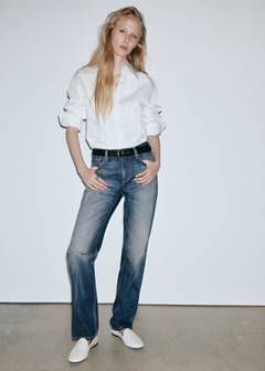 Mid-rise straight jeans — Dark Blue 9