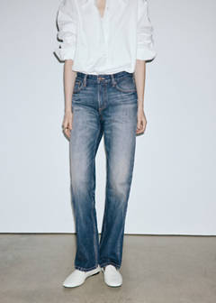Mid-rise straight jeans — Dark Blue 8