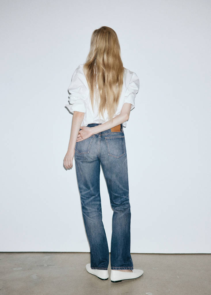 Mid-rise straight jeans — Dark Blue