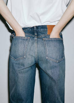 Mid-rise straight jeans — Dark Blue 13