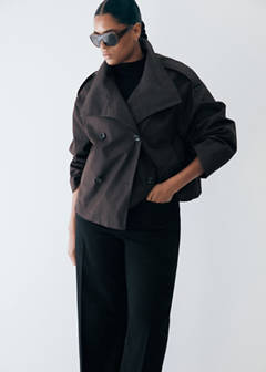 Wide-leg patch pocket jeans — Black denim 6