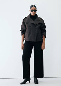 Wide-leg patch pocket jeans — Black denim 8