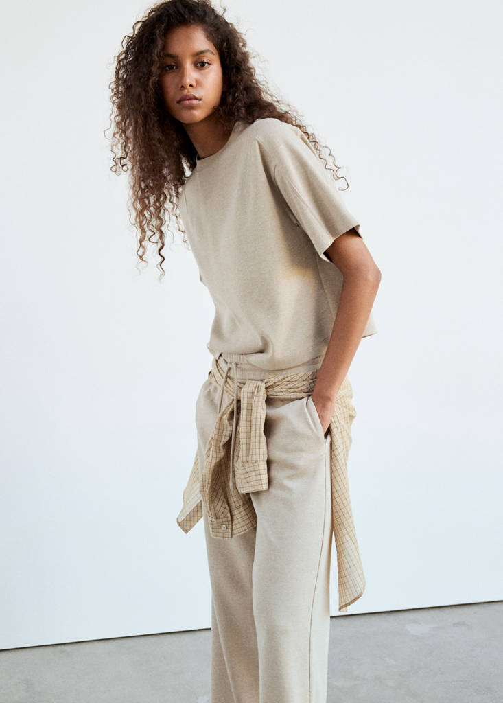 Seam detail T-shirt — Ecru