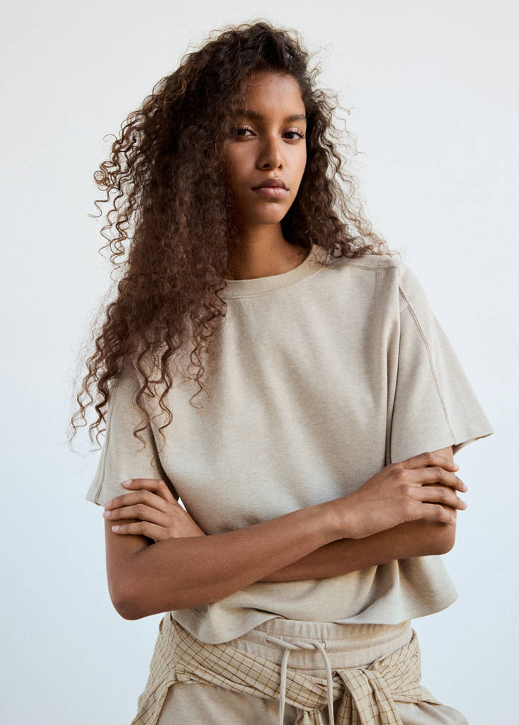 Seam detail T-shirt — Ecru