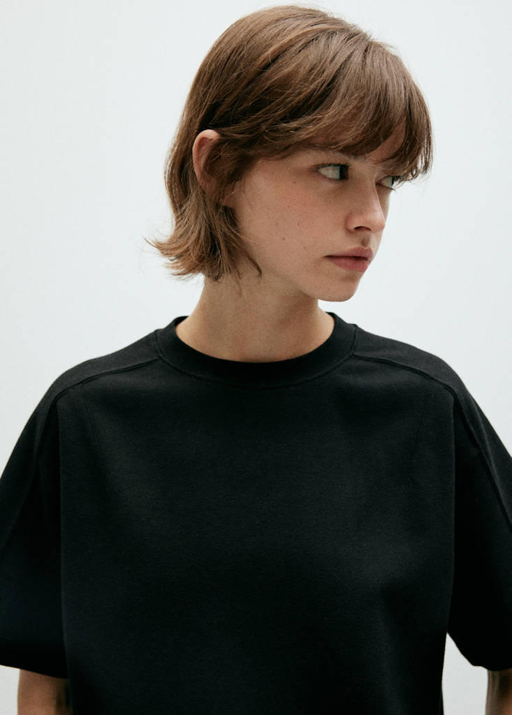 Seam detail T-shirt — Black