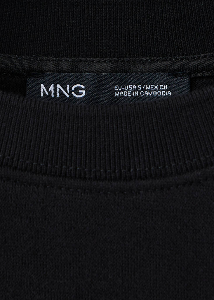 Seam detail T-shirt — Black
