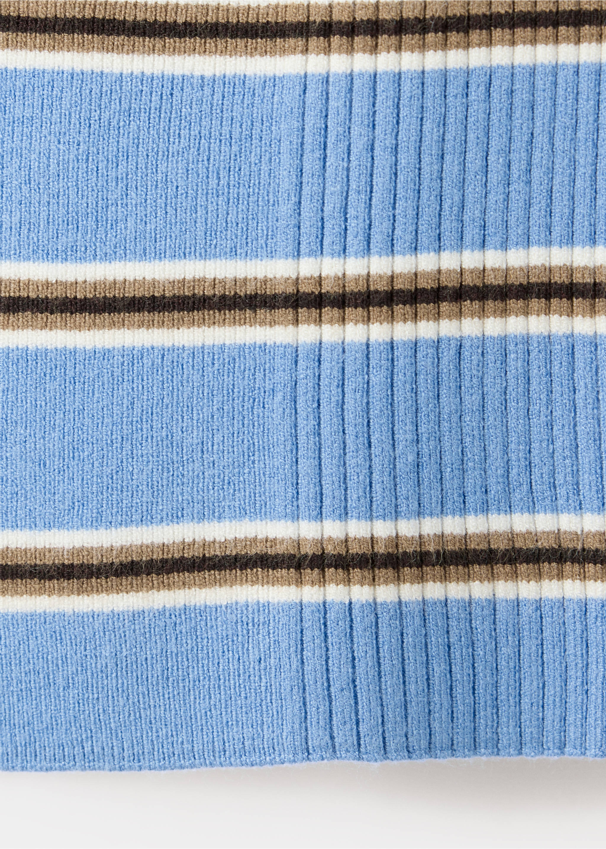Striped ribbed vest - Detail van het artikel 0, Blauw. Ref: 37044079-00.