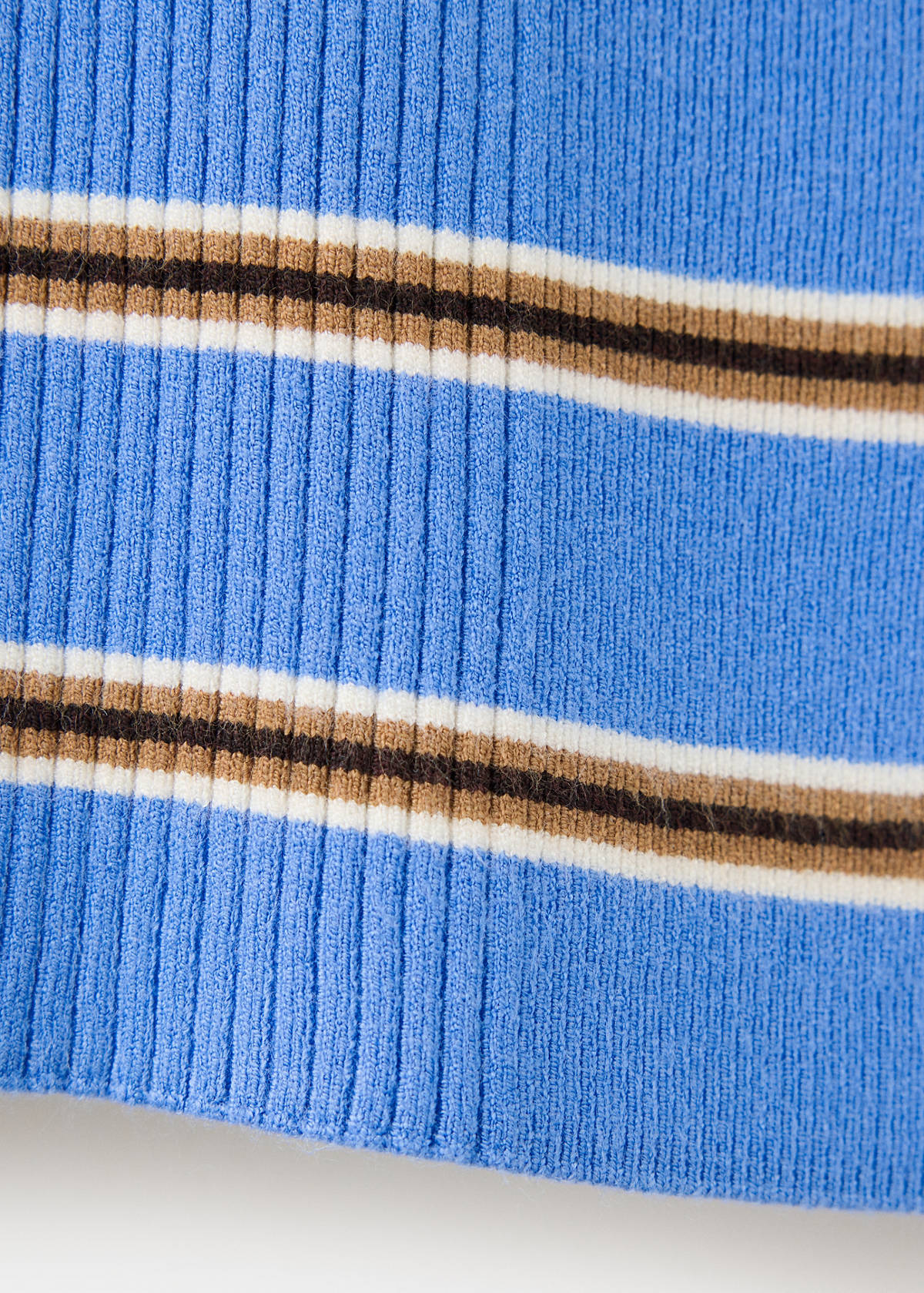 Ribbed striped gilet — Blue