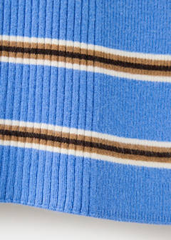 Ribbed striped gilet — Blue 7