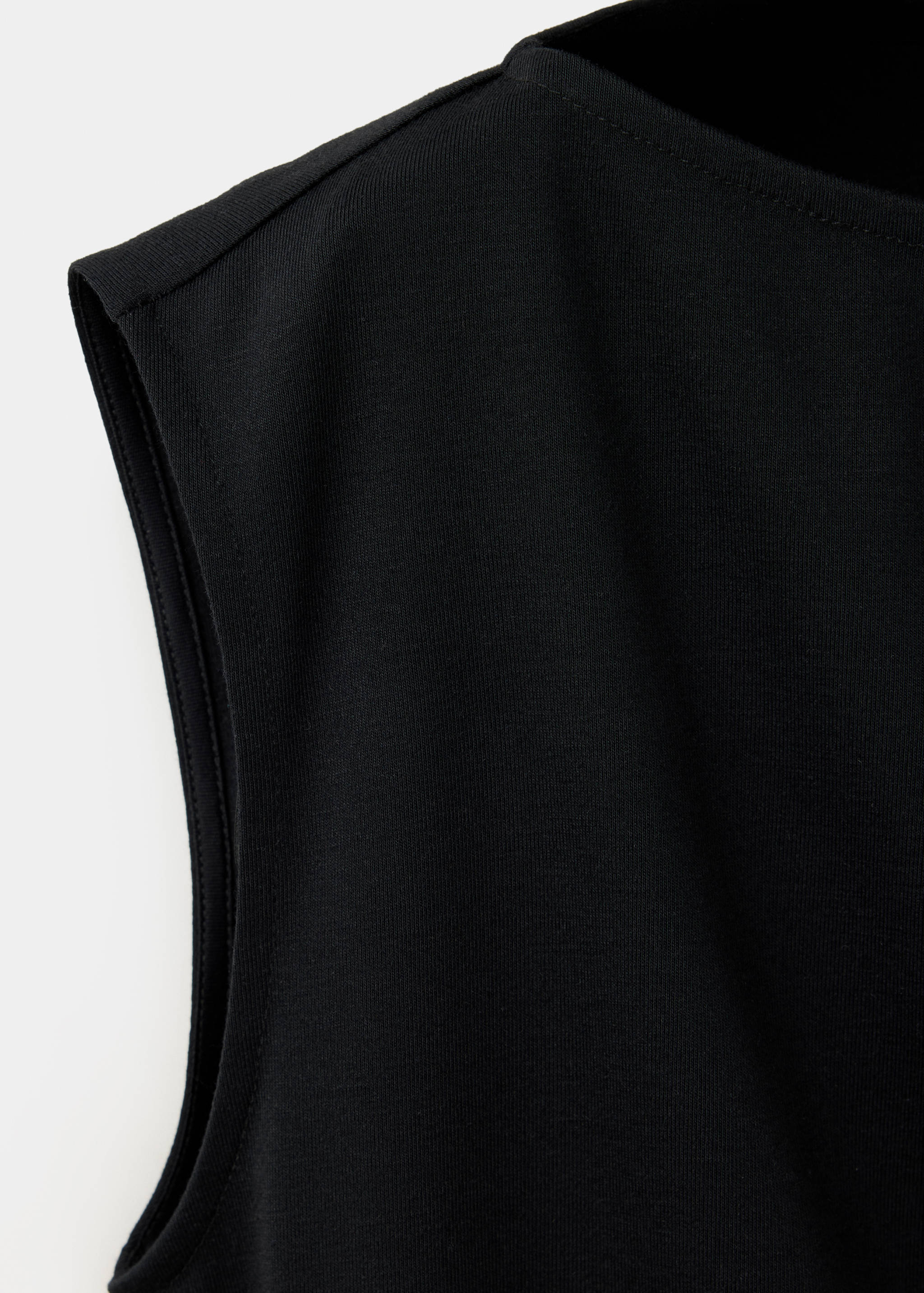T-shirt with ruching and lace detail - Details of the article 0